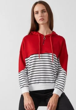 LELA Jersey Con Capucha - Red Navy Blue , Mujer