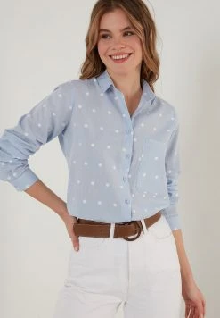 LELA Camisa - Blue , Mujer -LELA Tienda bb066988e6ba4c22b96ea94a4ce247d9
