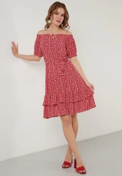 LELA Vestido Informal - Red, Mujer -LELA Tienda bfa9d476ad9149488137e684fc5e1f01