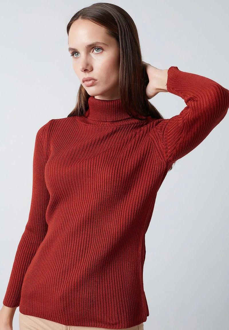 LELA Jersey De Punto - Brick Red, Mujer 1 LELA Jersey De Punto - Brick Red, Mujer