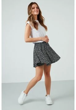 LELA FLOWERED - Falda Acampanada - Black-white, Mujer -LELA Tienda c2b755b09bc64fe1bdb075aae36c1d29