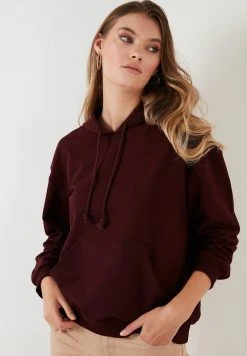 LELA BACK PRINT - Jersey Con Capucha - Dark Plum Color, Mujer -LELA Tienda c5a09572234f4db3b1df47076a5a3917