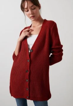 LELA Chaqueta De Punto - Brick Red , Mujer -LELA Tienda cb678228bf8d46c3934aaedae5e80498