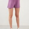 LELA WITH ELASTIC WAIST POCKETS - Shorts - Lilac, Mujer