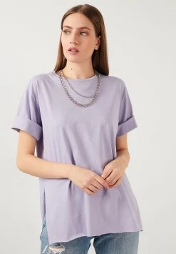 LELA Camiseta Básica - Lilac, Mujer -LELA Tienda cded7e485964436daca862e41f8fd22f