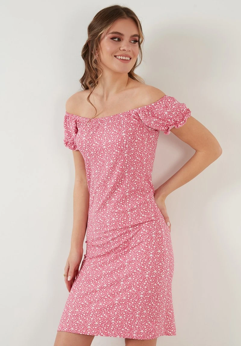 LELA Vestido De Tubo - Fuchsia , Mujer 3 LELA Vestido De Tubo - Fuchsia , Mujer - Imagen 3