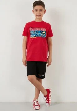 LELA REGULAR FIT SET - Shorts - Red , Niños