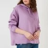 LELA HOODED OVERSIZED - Jersey De Punto - Lilac , Mujer