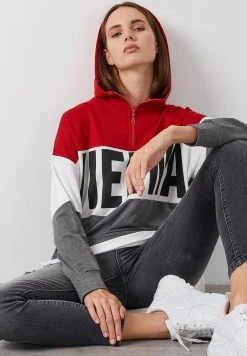 LELA Jersey Con Capucha - Red/black , Mujer -LELA Tienda d87019985d39443d936445808c24180c