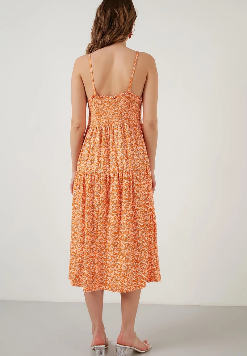 LELA LONG - Vestido Ligero - Orange Color , Mujer 3 LELA LONG - Vestido Ligero - Orange Color , Mujer - Imagen 3