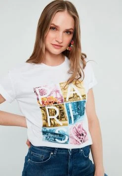 LELA Camiseta Estampada - White , Mujer -LELA Tienda d8ef510a4db84a16be3e5473f394143e