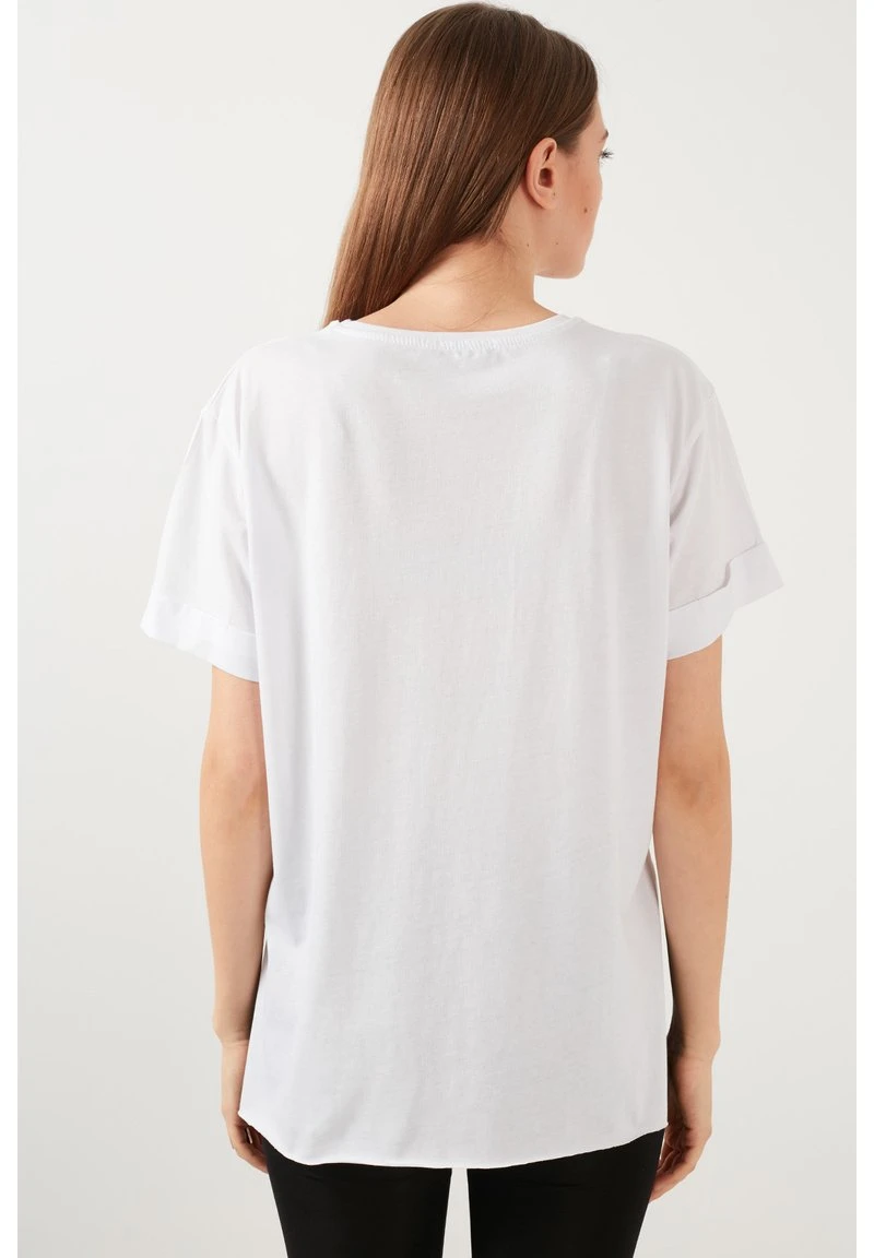 LELA OVERSIZED - Camiseta Estampada - White , Mujer 3 LELA OVERSIZED - Camiseta Estampada - White , Mujer - Imagen 3