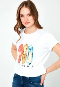 LELA Camiseta Estampada - White , Mujer