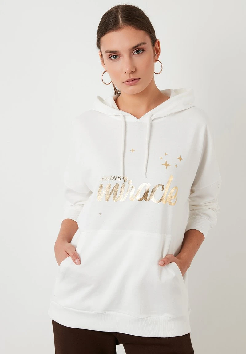 LELA Jersey Con Capucha - White , Mujer 1 LELA Jersey Con Capucha - White , Mujer