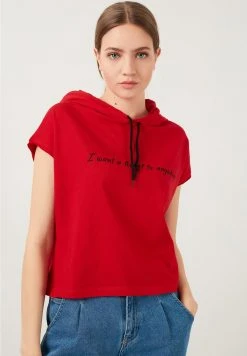 LELA Jersey Con Capucha - Red, Mujer