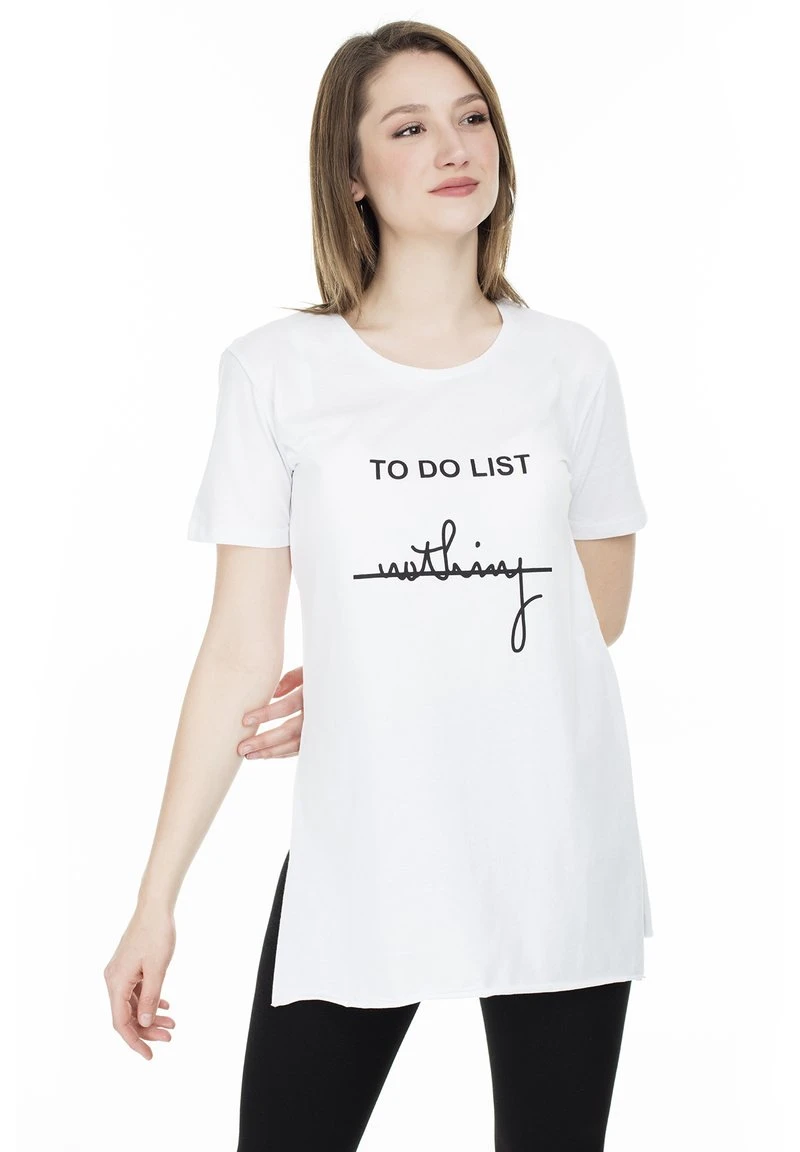 LELA Camiseta Estampada - White , Mujer 1 LELA Camiseta Estampada - White , Mujer