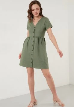 LELA Vestido Informal - Khaki , Mujer -LELA Tienda df9cc8db2a0d4fe6a8de0b0dedf62bab