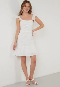 LELA Vestido De Cóctel - White , Mujer -LELA Tienda e518f555a0644a85bae761ddbe34f825