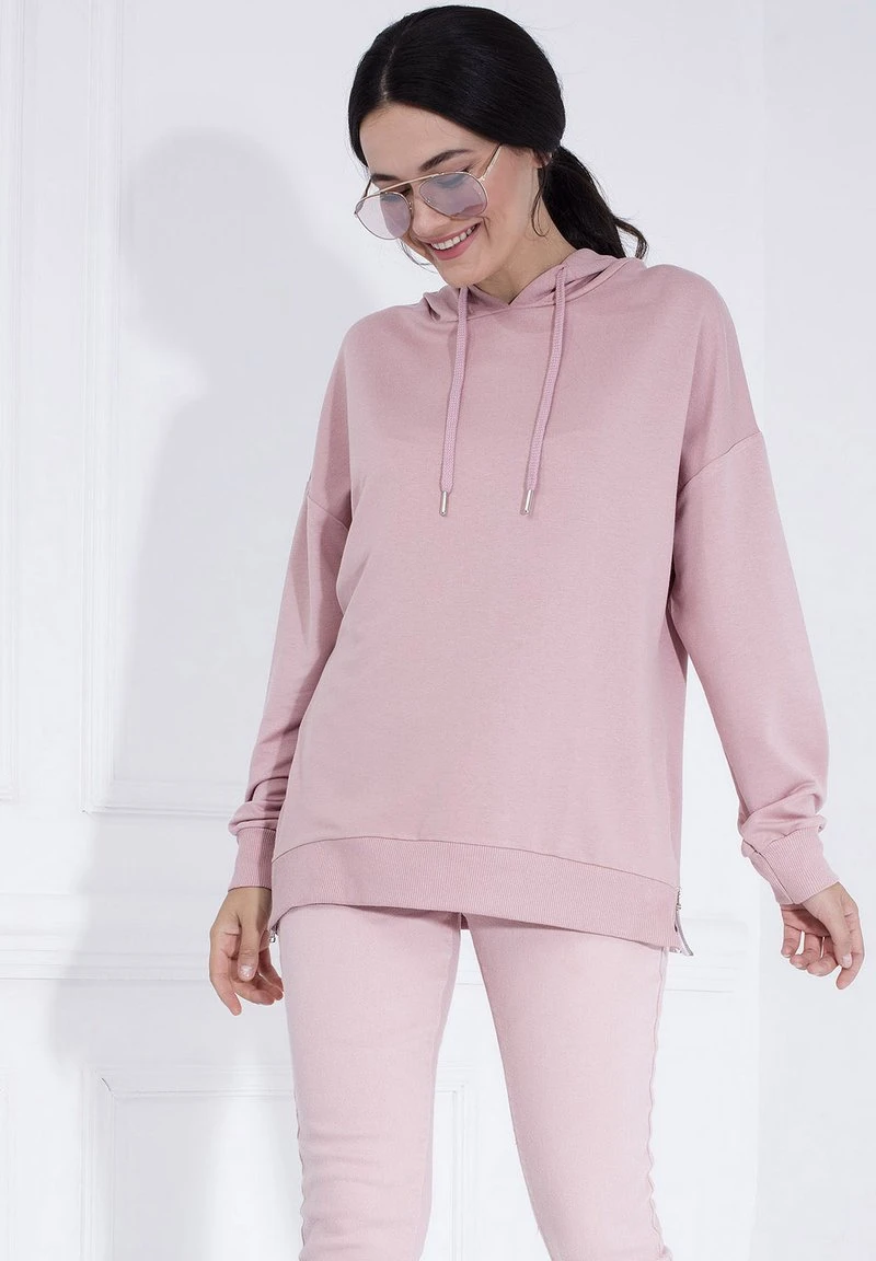 LELA Jersey Con Capucha - Rose, Mujer 1 LELA Jersey Con Capucha - Rose, Mujer