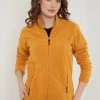 LELA HIGH COLLAR ZIPPER - Forro Polar - Mustard Color , Mujer