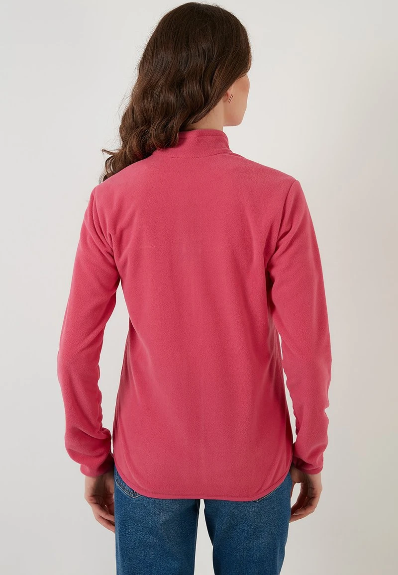 LELA HIGH COLLAR ZIPPER - Forro Polar - Pink , Mujer 2 LELA HIGH COLLAR ZIPPER - Forro Polar - Pink , Mujer - Imagen 2