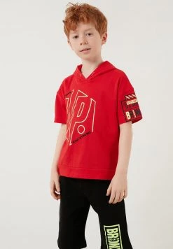 LELA REGULAR FIT T-SHIRT AND SHORTS - Shorts - Red , Niños