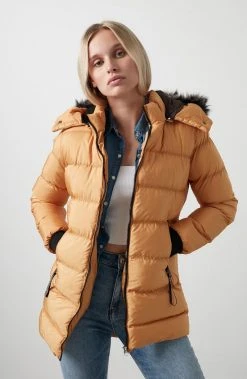 LELA Abrigo De Invierno - Mustard Color , Mujer
