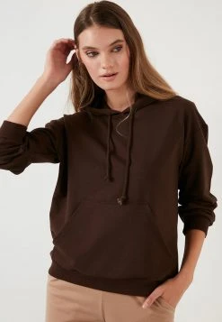 LELA BACK KANGAROO POCKET - Sudadera - Brown , Mujer -LELA Tienda e7e313cfebaf4f9281e3e3ea1a8e3b59
