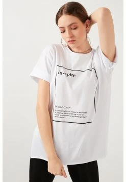 LELA OVERSIZED - Camiseta Estampada - White , Mujer -LELA Tienda e86d2b912b644bca8292f2b89e08cbb2