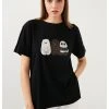 LELA OVERSIZED - Camiseta Estampada - Black , Mujer