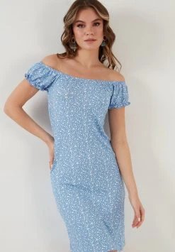 LELA Vestido De Tubo - Baby Blue , Mujer