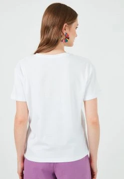 LELA Camiseta Estampada - White , Mujer -LELA Tienda e9efd7ec4eb74e07a966a415f1f3a5eb