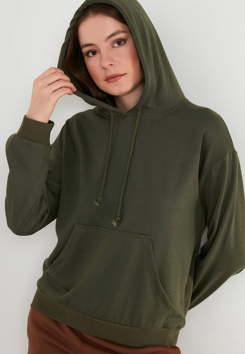 LELA BACK KANGAROO POCKET - Sudadera - Khaki , Mujer 4 LELA BACK KANGAROO POCKET - Sudadera - Khaki , Mujer - Imagen 4