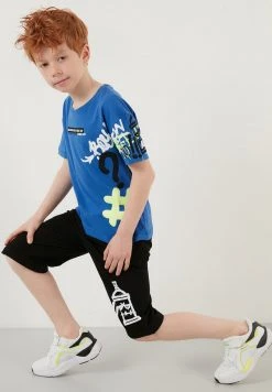 LELA REGULAR FIT T-SHIRT AND SHORTS - Shorts - Blue , Niños -LELA Tienda ed3ce569c2c0425e984fd332c747aa75