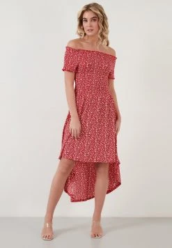 LELA Vestido Informal - Red , Mujer