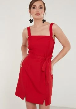 LELA Vestido Informal - Red , Mujer