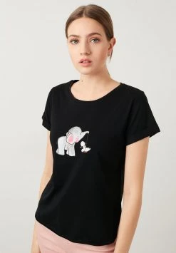 LELA Camiseta Estampada - Black, Mujer -LELA Tienda edaf9db1dfbf4b02bd60ddfd12d88f41