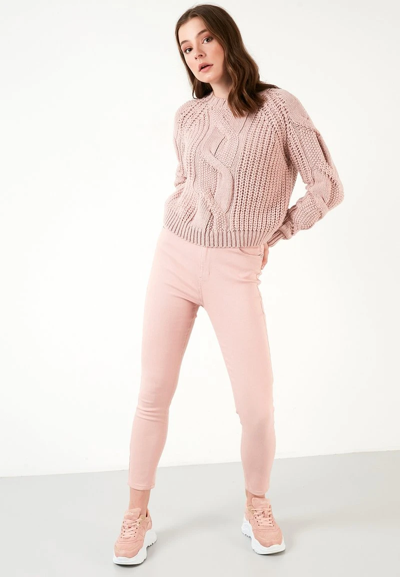 LELA CREW NECK JUMPER 4615106 - Jersey De Punto - Powder Pink, Mujer 2 LELA CREW NECK JUMPER 4615106 - Jersey De Punto - Powder Pink, Mujer - Imagen 2