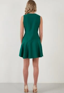 LELA Vestido Informal - Emerald Green, Mujer -LELA Tienda f18fa338f30840aabf923bda7b53f521