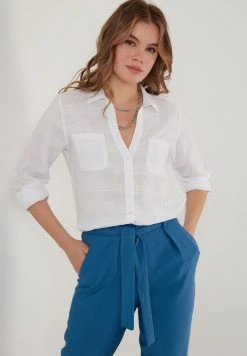 LELA Camisa - White, Mujer