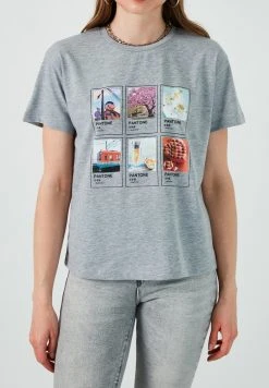 LELA Camiseta Estampada - Grey-melange, Mujer -LELA Tienda f42dd06e28174096a9dfb40d2f4f59dc