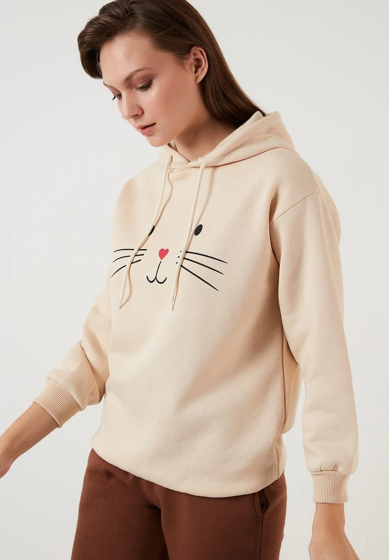 LELA Jersey Con Capucha - Stone Colored, Mujer 3 LELA Jersey Con Capucha - Stone Colored, Mujer - Imagen 3