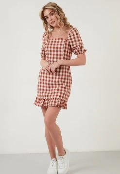 LELA Vestido Informal - Brick Red , Mujer -LELA Tienda f63c35091b814d51a62c657a05aa256e