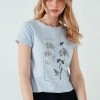 LELA Camiseta Estampada - Baby Blue , Mujer