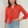 LELA REGULAR FIT - Camisa - Coral , Mujer
