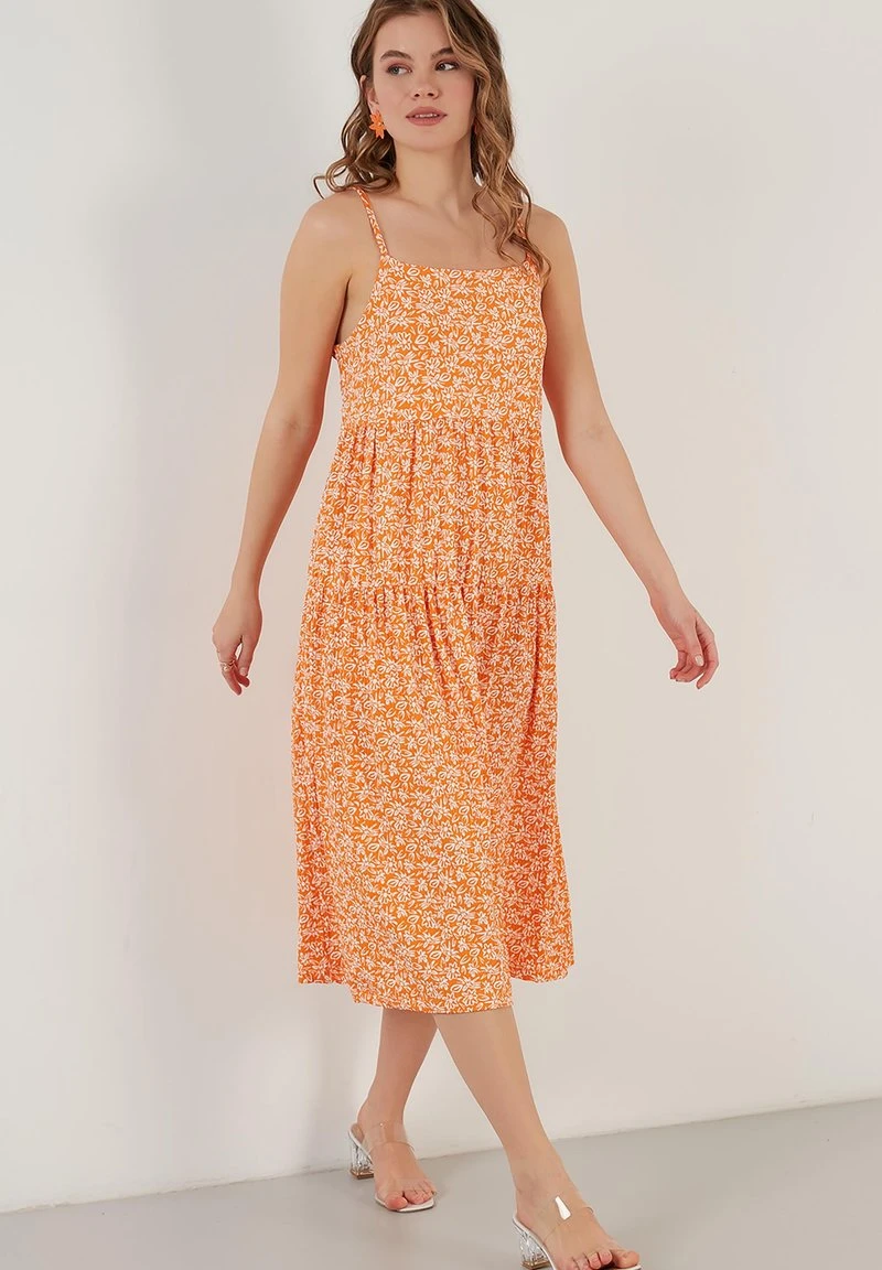 LELA LONG - Vestido Ligero - Orange Color , Mujer 4 LELA LONG - Vestido Ligero - Orange Color , Mujer - Imagen 4