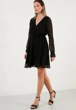LELA CHIFFON - Vestido Informal - Black, Mujer -LELA Tienda fe40a0504a9f4010b72f9a98528903e7