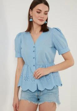 LELA REGULAR FIT - Blusa - Blue , Mujer -LELA Tienda febf892412994d699b7922cd4753bd37