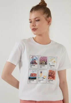 LELA Camiseta Estampada - White , Mujer